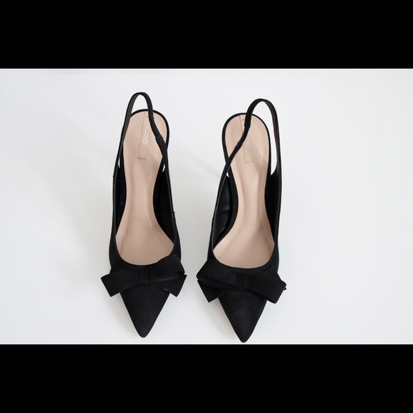 Suede Slingback Heels - Picture 2 of 5
